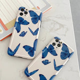Cute Butterfly Soft Phone Case Back Cover for iPhone 12 Pro Max/12 Pro/12/12 Mini/SE/11 Pro Max/11 Pro/11/XS Max/XR/XS/X/8 Plus/8 - halloladies