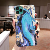 Fashion Abstract Art Marble Phone Case Back Cover - iPhone 11 Pro Max/11 Pro/11/XS Max/XR/XS/X/8 Plus/8/7 Plus/7 - halloladies