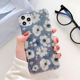 Simple Flower Shell Pattern Phone Case Back Cover for iPhone 11 Pro Max/11 Pro/11/XS Max/XR/XS/X/8 Plus/8/7 Plus/7 - halloladies