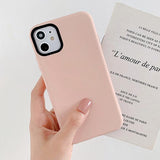 Simple Solid Color Soft Phone Case Back Cover - iPhone 11 Pro Max/11 Pro/11/XS Max/XR/XS/X/8 Plus/8/7 Plus/7 - halloladies