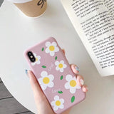 Daisy Flower Letters Love Phone Case Back Cover for iPhone XS Max/XR/XS/X/8 Plus/8/7 Plus/7/6s Plus/6s/6 Plus/6 - halloladies