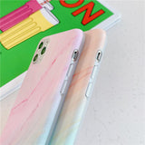 Vintage Gradual Color Marble Soft Phone Case Back Cover - iPhone 12 Pro Max/12 Pro/12/12 Mini/SE/11 Pro Max/11 Pro/11/XS Max/XR/XS/X/8 Plus/8 - halloladies