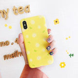 Lovely Daisy Flowers Yellow Soft Phone Case Back Cover - IPhone XS Max/XR/XS/X/8 Plus/8/7 Plus/7/6s Plus/6s/6 Plus/6 - halloladies