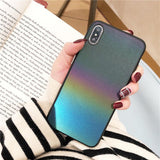Laser Gradient Phone Case Back Cover - iPhone 11 Pro Max/11 Pro/11/XS Max/XR/XS/X/8 Plus/8/7 Plus/7 - halloladies