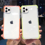 Shockproof Bumper Transparent Soft Phone Case Back Cover - iPhone 12 Pro Max/12 Pro/12/12 Mini/SE/11 Pro Max/11 Pro/11/XS Max/XR/XS/X/8 Plus/8 - halloladies