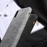 Ultra Thin Soft Cloth Solid Color Phone Case Back Cover for iPhone 11 Pro Max/11 Pro/11/XS Max/XR/XS/X/8 Plus/8 - halloladies