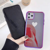 Cute Love Heart Soft Edge Phone Case Back Cover for iPhone 11 Pro Max/11 Pro/11/XS Max/XR/XS/X/8 Plus/8/7 Plus/7 - halloladies