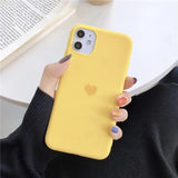 Candy Color Love Heart Phone Case Back Cover for iPhone 12 Pro Max/12 Pro/12/12 Mini/SE/11 Pro Max/11 Pro/11/XS Max/XR/XS/X/8 Plus/8 - halloladies