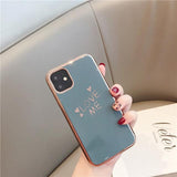 Plating Edge Letter Love Heart Phone Case Back Cover for iPhone 11/11 Pro/11 Pro Max/XS Max/XR/XS/X/8 Plus/8/7 Plus/7 - halloladies