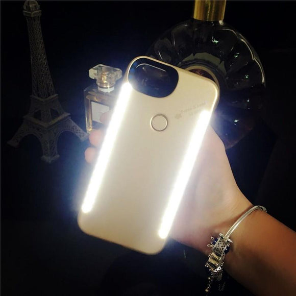 Light Up Selfie Flash Phone Case Back Cover - iPhone XS Max/XR/XS/X/8 Plus/8/7 Plus/7/6s Plus/6s/6 Plus/6 - halloladies