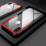 High Quality Clear Soft Silicone Tempered Glass Phone Case Back Cover for iPhone 11 Pro Max/11 Pro/11/XS Max/XR/XS/X/8 Plus/8/7 Plus/7 - halloladies