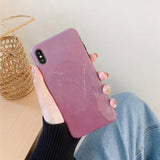 Simple Solid Color Marble Soft Phone Case Back Cover - iPhone 11/11 Pro/11 Pro Max/XS Max/XR/XS/X/8 Plus/8/7 Plus/7 - halloladies