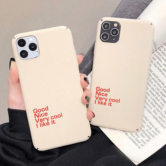Fashion Simple Letter Hard PC Phone Case Back Cover - iPhone 11/11 Pro/11 Pro Max/XS Max/XR/XS/X/8 Plus/8/7 Plus/7 - halloladies