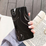 Simple Marble Line Phone Case Back Cover - iPhone 11 Pro Max/11 Pro/11/XS Max/XR/XS/X/8 Plus/8/7 Plus/7/6s Plus/6s/6 Plus/6 - halloladies