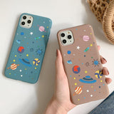 Colorful Universe Planet Starry Sky Phone Case Back Cover for iPhone 11 Pro Max/11 Pro/11/XS Max/XR/XS/X/8 Plus/8/7 Plus/7 - halloladies