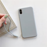 Candy Color Strap TPU Phone Case Back Cover for iPhone 11/11 Pro/11 Pro Max/XS Max/XR/XS/X/8 Plus/8/7 Plus/7 - halloladies