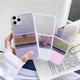 Shining Powder Contrast Color Transparent Electroplate Soft Phone Case Back Cover - iPhone 11/11 Pro/11 Pro Max/XS Max/XR/XS/X/8 Plus/8/7 Plus/7 - halloladies