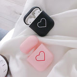 Cute Love Heart Airpods Case Wireless Bluetooth Earphone Cases for Airpods - halloladies