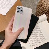 Colorful Rainbow Rough Phone Case Back Cover - iPhone 11 Pro Max/11 Pro/11/XS Max/XR/XS/X/8 Plus/8/7 Plus/7 - halloladies