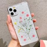 Real Dried Flower Clear Phone Case Back Cover - iPhone 11 Pro Max/11 Pro/11/XS Max/XR/XS/X/8 Plus/8/7 Plus/7 - halloladies