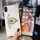 Fashion Lanyard Crossbody Wallet Leather Card Slot With Shoulder Strap Phone Case Back Cover - iPhone 11 Pro Max/11 Pro/11/XS Max/XR/XS/X/8 Plus/8/7 Plus/7 - halloladies