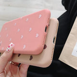 Cute Solid Color Love Heart Soft Silicone Phone Case Back Cover for iPhone XS Max/XR/XS/X/8 Plus/8/7 Plus/7/6s Plus/6s/6 Plus/6 - halloladies