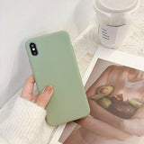 Cute Matte Solid Candy Phone Case Back Cover - iPhone 12 Pro Max/12 Pro/12/12 Mini/SE/11 Pro Max/11 Pro/11/XS Max/XR/XS/X/8 Plus/8 - halloladies