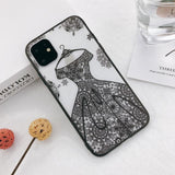 Lace Wedding Dress Transparent Phone Case Back Cover - iPhone 11/11 Pro/11 Pro Max/XS Max/XR/XS/X/8 Plus/8/7 Plus/7 - halloladies