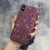 Luxury Fashion Glitter Shining Phone Case Back Cover - iPhone 11/11 Pro/11 Pro Max/XS Max/XR/XS/X/8 Plus/8/7 Plus/7 - halloladies