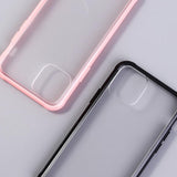 Candy Color Edge Matte Transparent Hard Acrylic Phone Case Back Cover for iPhone 12 Pro Max/12 Pro/12/12 Mini/SE/11 Pro Max/11 Pro/11/XS Max/XR/XS/X/8 Plus/8 - halloladies