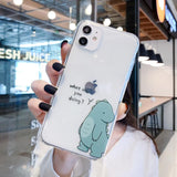 Ctue Cartoon Dinosaur Soft Phone Case Back Cover for iPhone 12 Pro Max/12 Pro/12/12 Mini/SE/11 Pro Max/11 Pro/11/XS Max/XR/XS/X/8 Plus/8/7 Plus/7 - halloladies