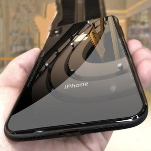 High Quality Clear Soft Silicone Tempered Glass Phone Case Back Cover for iPhone 11 Pro Max/11 Pro/11/XS Max/XR/XS/X/8 Plus/8/7 Plus/7 - halloladies