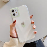 Simple Love Heart Transparent Shockproof Bumper Soft Phone Case Back Cover - iPhone 11/11 Pro/11 Pro Max/XS Max/XR/XS/X/8 Plus/8/7 Plus/7 - halloladies