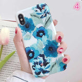 Vintage Colorful Flower Leaf Soft IMD Phone Case Back Cover - iPhone XS Max/XR/XS/X/8 Plus/8/7 Plus/7/6s Plus/6s/6 Plus/6 - halloladies