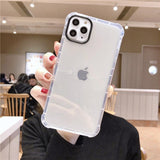 Simple Air Bag Corner Transparent Soft Phone Case Back Cover - iPhone 11/11 Pro/11 Pro Max/XS Max/XR/XS/X/8 Plus/8/7 Plus/7 - halloladies