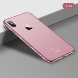 Fashion Bling Diamond Clear Crystal Soft TPU Phone Case Back Cover for iPhone XS Max/XR/XS/X/8 Plus/8/7 Plus/7/6s Plus/6s/6 Plus/6 - halloladies