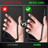 Privacy Magnet Metal Tempered Glass Phone Case Back Cover - iPhone 11 Pro Max/11 Pro/11/XS Max/XR/XS/X/8 Plus/8/7 Plus/7 - halloladies