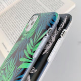 Vintage Green Banana Leaf Phone Case Back Cover for iPhone 11 Pro Max/11 Pro/11/XS Max/XR/XS/X/8 Plus/8 - halloladies