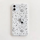 Simple Planet Star Transparent Soft Phone Case Back Cover - iPhone 12 Pro Max/12 Pro/12/12 Mini/SE/11 Pro Max/11 Pro/11/XS Max/XR/XS/X/8 Plus/8 - halloladies