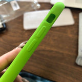 Solid Color Fluorescent Green Soft Phone Case Back Cover - iPhone 12 Pro Max/12 Pro/12/12 Mini/SE/11 Pro Max/11 Pro/11/XS Max/XR/XS/X/8 Plus/8 - halloladies