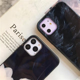 Feather Starry Sky Tempered Glass Black Phone Case Back Cover for iPhone 11 Pro Max/11 Pro/11/XS Max/XR/XS/X/8 Plus/8/7 Plus/7 - halloladies