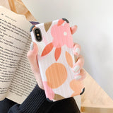 Pink Flower Stripe Phone Case Back Cover - iPhone 11 Pro Max/11 Pro/11/XS Max/XR/XS/X/8 Plus/8/7 Plus/7 - halloladies