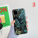 Retro Pink Feather Leaf Matte Soft Phone Case Back Cover - iPhone 11/11 Pro/11 Pro Max/XS Max/XR/XS/X/8 Plus/8/7 Plus/7 - halloladies