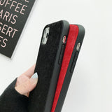 Simple Warm Solid Color Furry Soft Phone Case Back Cover - iPhone 11/11 Pro/11 Pro Max/XS Max/XR/XS/X/8 Plus/8/7 Plus/7 - halloladies