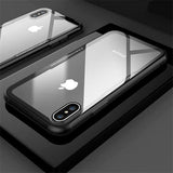 High Quality Clear Soft Silicone Tempered Glass Phone Case Back Cover for iPhone 11 Pro Max/11 Pro/11/XS Max/XR/XS/X/8 Plus/8/7 Plus/7 - halloladies