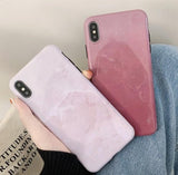 Simple Solid Color Marble Soft Phone Case Back Cover - iPhone 11/11 Pro/11 Pro Max/XS Max/XR/XS/X/8 Plus/8/7 Plus/7 - halloladies