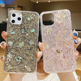 Simple Glitter Colorful Foil Soft TPU Phone Case Back Cover for iPhone 11 Pro Max/11 Pro/11/XS Max/XR/XS/X/8 Plus/8/7 Plus/7 - halloladies