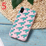 Cute Cartoon Dinosaur Pattern Phone Case Back Cover for IPhone XS Max/XR/XS/X/8 Plus/8/7 Plus/7/6s Plus/6s/6 Plus/6 - halloladies