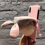 Rabbit Fur Ears Hat Phone Case Back Cover - iPhone XS Max/XR/XS/X/8 Plus/8/7 Plus/7/6s Plus/6s/6 Plus/6 - halloladies