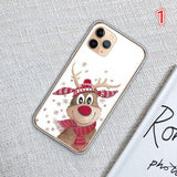 Cartoon Christmas Elk Phone Case Back Cover for iPhone 11/11 Pro/11 Pro Max/XS Max/XR/XS/X/8 Plus/8/7 Plus/7 - halloladies